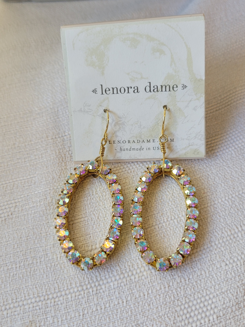 Lenora Dame Aurora Borealis Crystal Drop Earrings